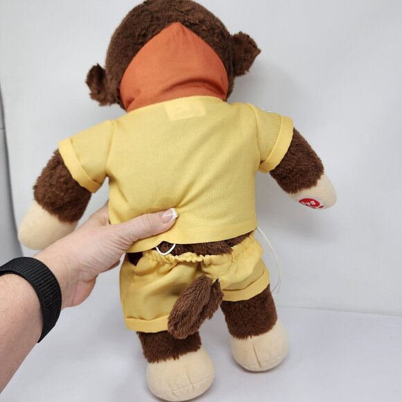 Build-A-Bear 16in Monkey Scout Plush Brown Fur Toy with Yellow Outfit - Picture 6 of 8